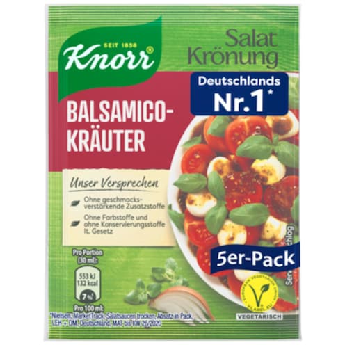 Knorr Salat Krönung Balsamico-Kräuter für 5 x 90 ml