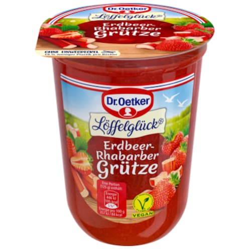 Dr.Oetker Löffelglück Erdbeer-Rhabarber Grütze 500 g