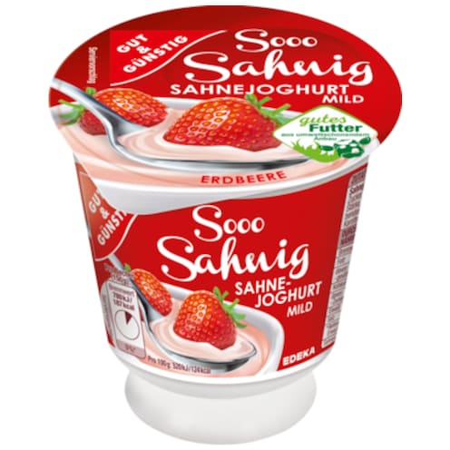 GUT&GÜNSTIG Sahnejoghurt 10% Fett Erdbeere 150 g