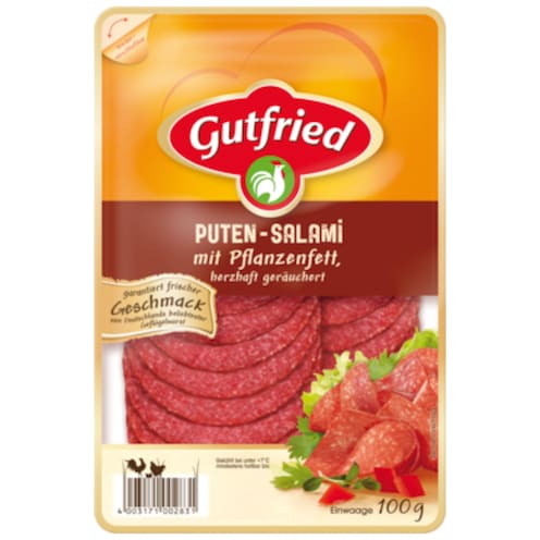 Gutfried Geflügel Puten-Salami 100 g