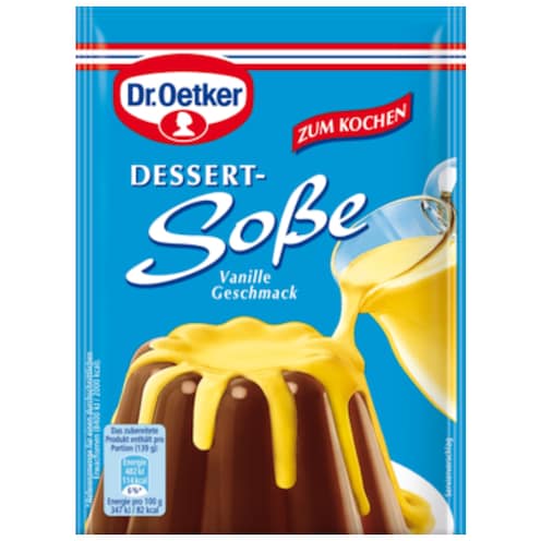 Dr.Oetker Dessert-Soße Vanille zum Kochen für 3 x 17 g für je 500 ml