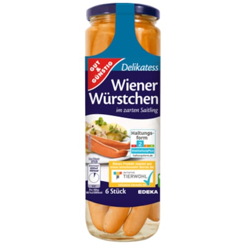 GUT&GÜNSTIG 6 Wiener Würstchen 680 g (300 g ATG)
