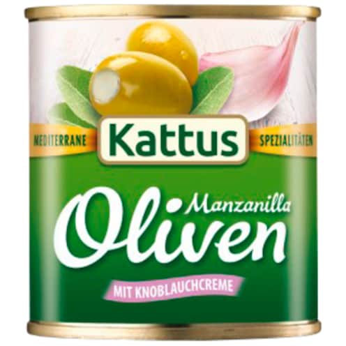 KATTUS Grüne Olive mit Knoblauchcreme 200 g