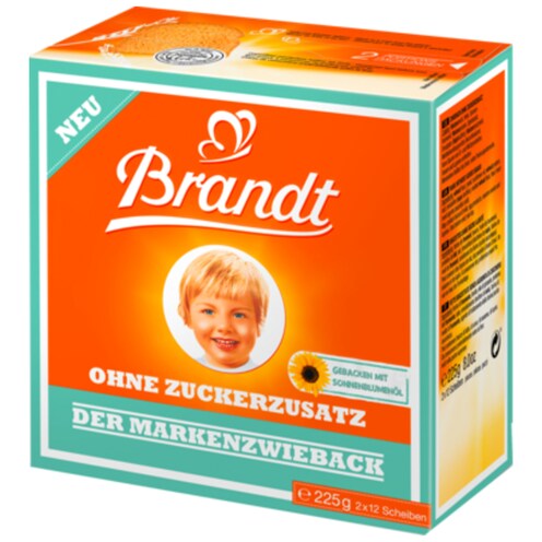 Brandt Der Markenzwieback 225 g ohne Zuckerzusatz