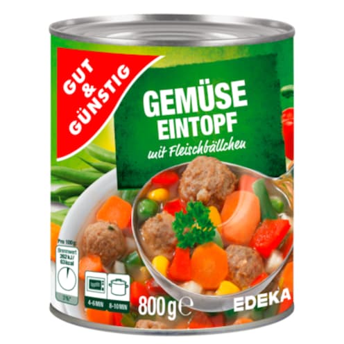 GUT&GÜNSTIG Gemüsetopf mit Fleischbällchen 800 g