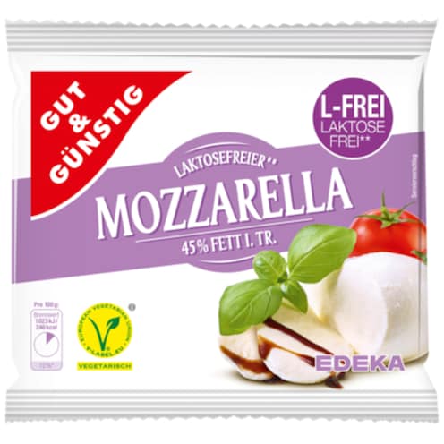 GUT&GÜNSTIG Laktosefreier Mozzarella 45% Fett i. Tr. 125 g