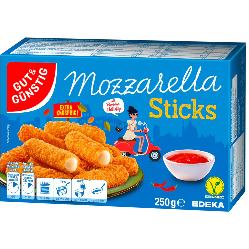 GUT&GÜNSTIG Mozzarella-Sticks 250 g