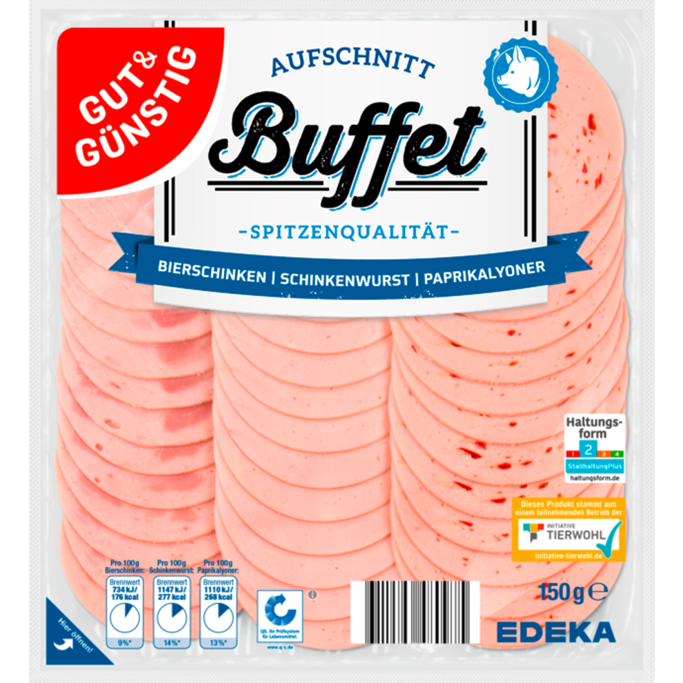 Gut&Günstig Aufschnitt Buffet 150 g