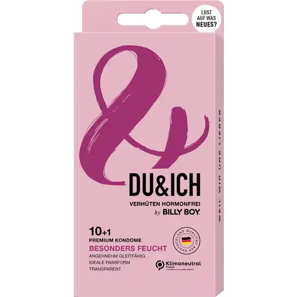 DU&ICH by BILLY BOY für mehr Sinnlichkeit, besonders feucht 10+1 Kondome
