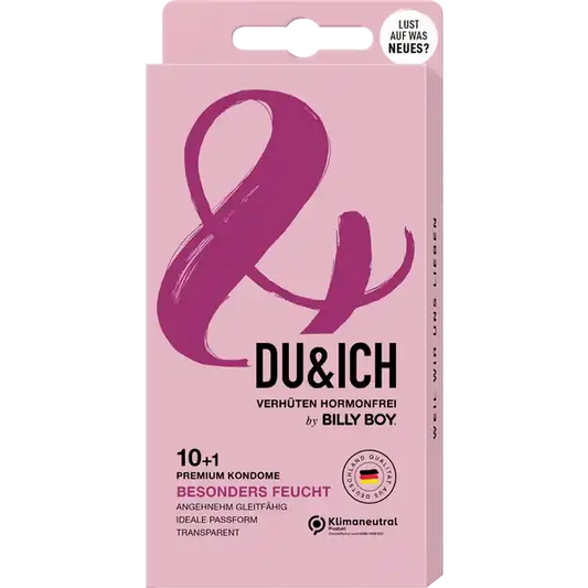 DU&ICH by BILLY BOY für mehr Sinnlichkeit, besonders feucht 10+1 Kondome