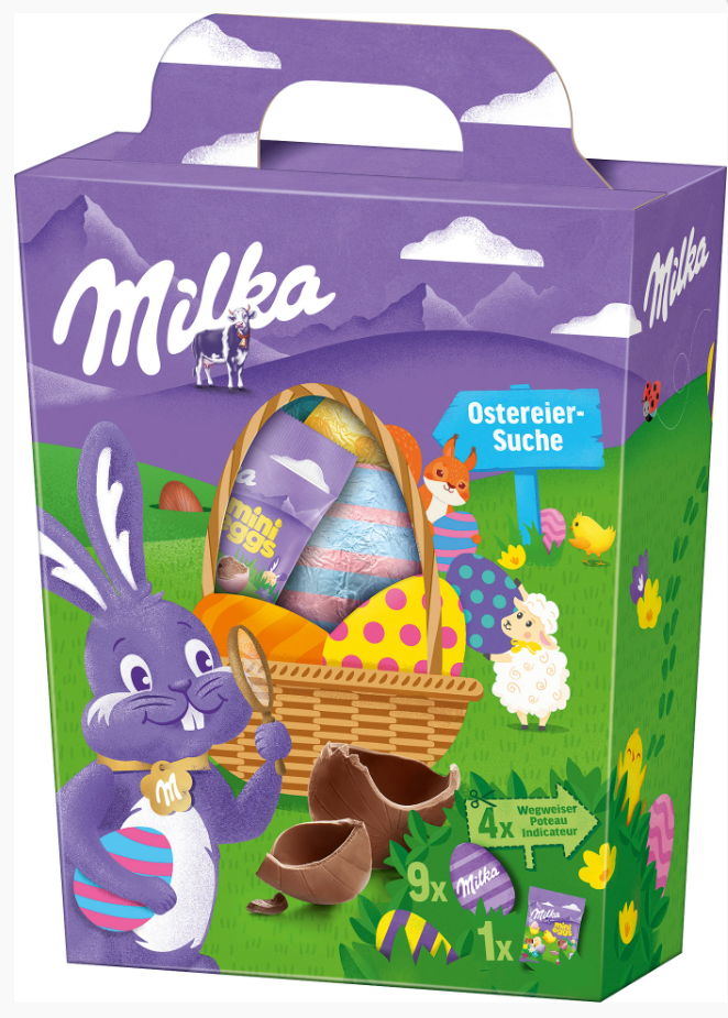 Milka Ostereier-Suche Mix Schokolade 162g