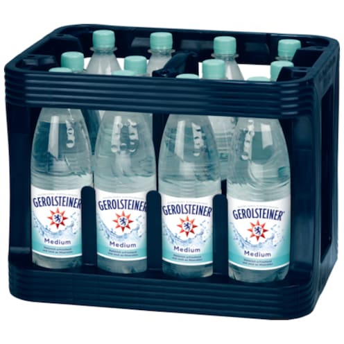 Gerolsteiner Mineralwasser Medium - Kiste 12 x 1 l