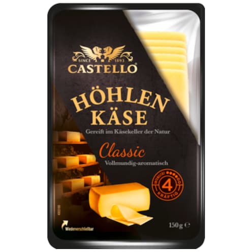Castello Höhlenkäse Classic in Scheiben 50 % Fett i. Tr. 150 g