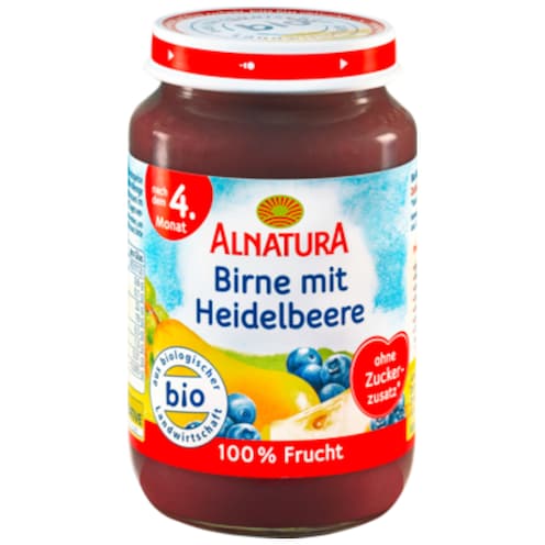 Alnatura Bio Birne mit Heidelbeere 190 g