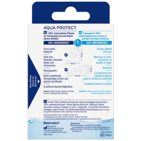 Hansaplast Aqua Protect 20 Stück