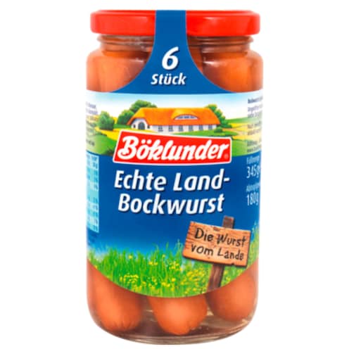 Böklunder Echte Land-Bockwurst 6 Stück - 345 g