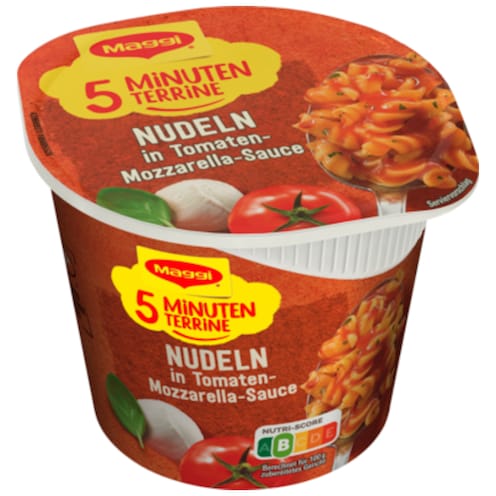 Maggi 5 Minuten Terrine Nudeln in Tomaten-Mozzarella-Sauce 55 g
