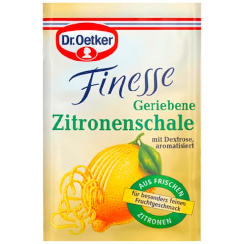 Dr.Oetker Finesse Geriebene Zitronenschale 3 x 6 g