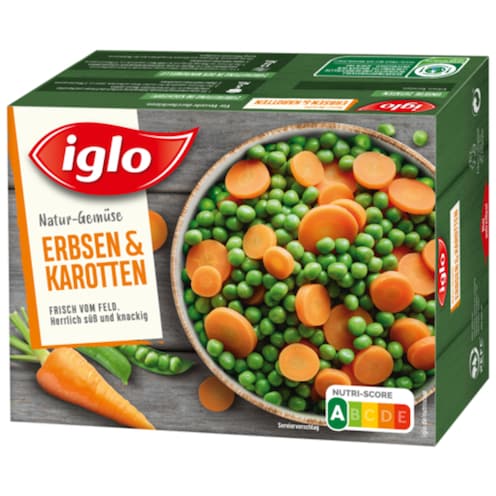iglo Natur-Gemüse Erbsen und Karotten 540 g