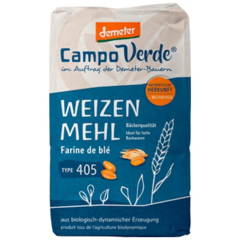 Campo Verde Demeter Weizenmehl Type 405 1 kg