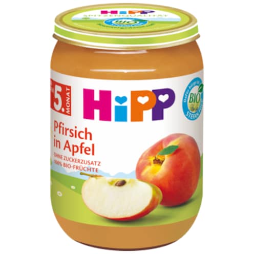 HiPP Bio Pfirsich in Apfel nach 5. Monat 190 g