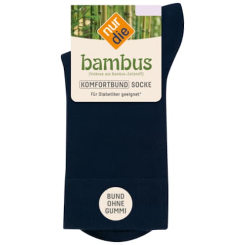 nur die Damen Bambus Komfort Socke schwarz Gr. 35-38