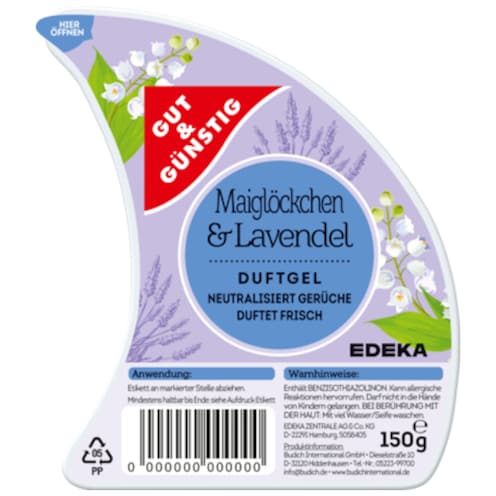 GUT&GÜNSTIG Duftgel Maiglöckchen & Lavendel 150 g