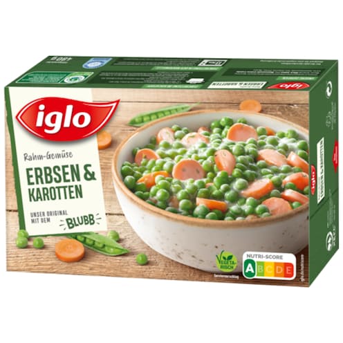 iglo Rahm-Gemüse Erbsen & Karotten 480 g