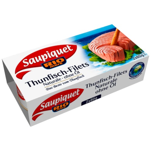 Saupiquet Thunfisch-Filets Naturale - ohne Öl 2 x 80 g
