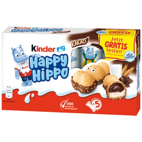 Ferrero kinder Happy Hippo Cacao 5 x 20,7 g