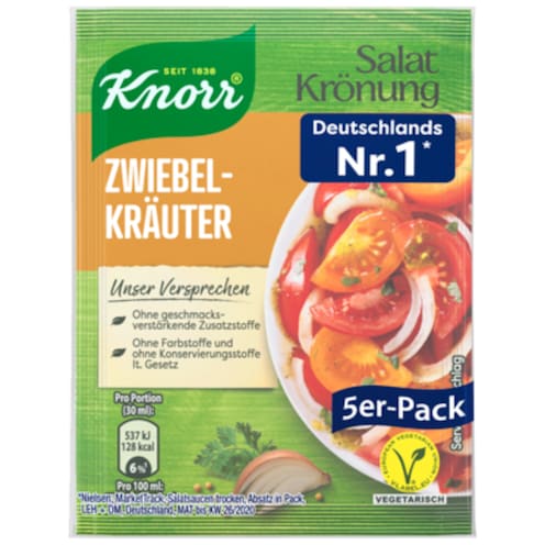 Knorr Salat Krönung Zwiebel-Kräuter für 5 x 90 ml