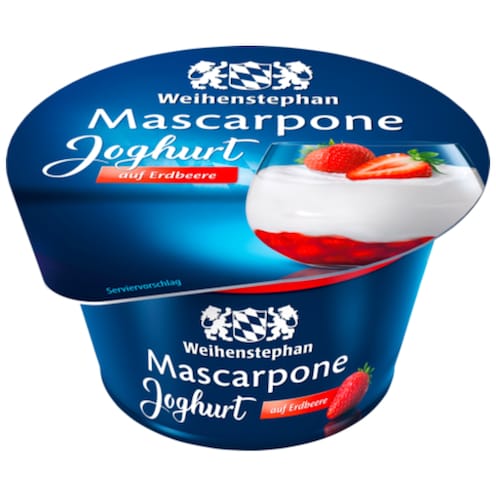 Weihenstephan Mascarpone Joghurt auf Erdbeere 150 g