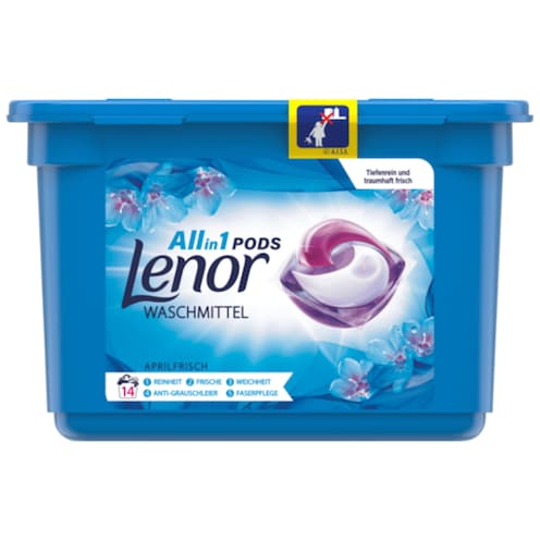 Lenor All in 1 Pods Voll-Waschmittel Aprilfrisch 14 Waschladungen