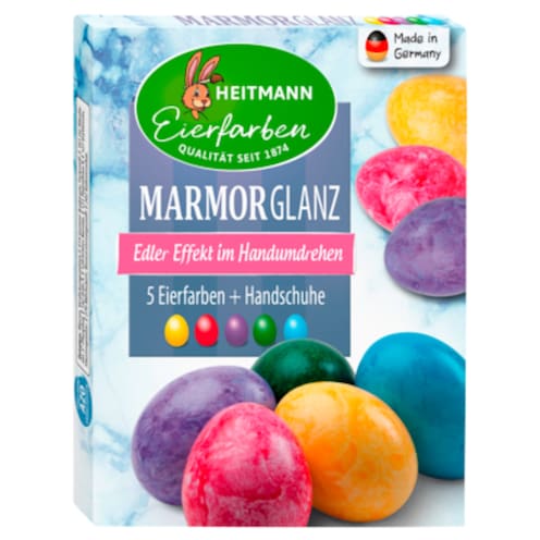 HEITMANN Eierfarben Marmor-Glanz Ostern 6 Stück