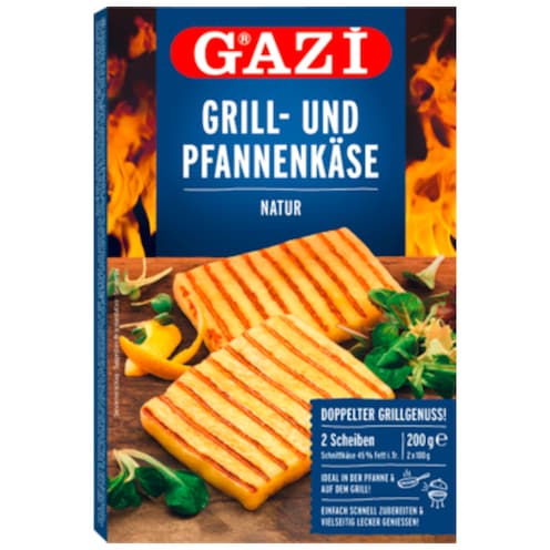GAZi Grill- und Pfannenkäse, Natur 45 % Fett i. Tr. 200 g