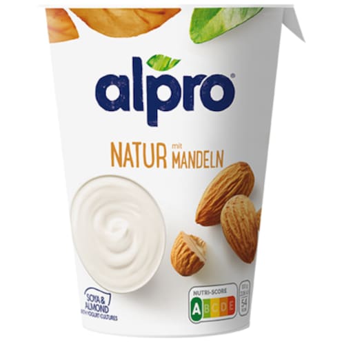 alpro Soja-Joghurtalternative Natur mit Mandeln 500 g