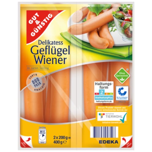 GUT&GÜNSTIG Geflügel Wiener 400 g