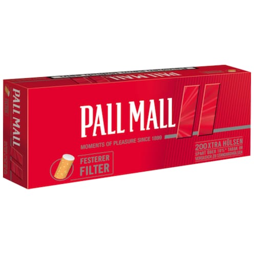 Pall Mall Red XTRA Hülsen 200 Stück