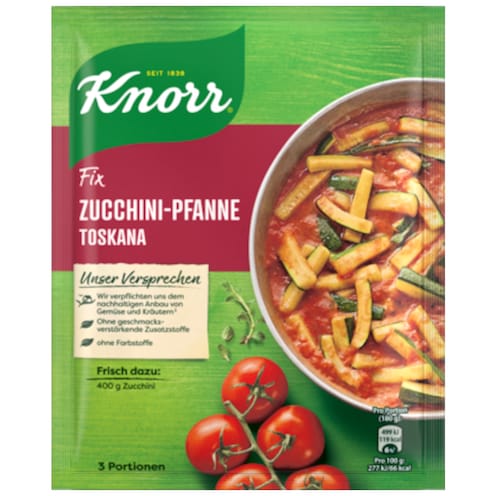 Knorr Fix Zucchini Pfanne Toscana für 3 Portionen
