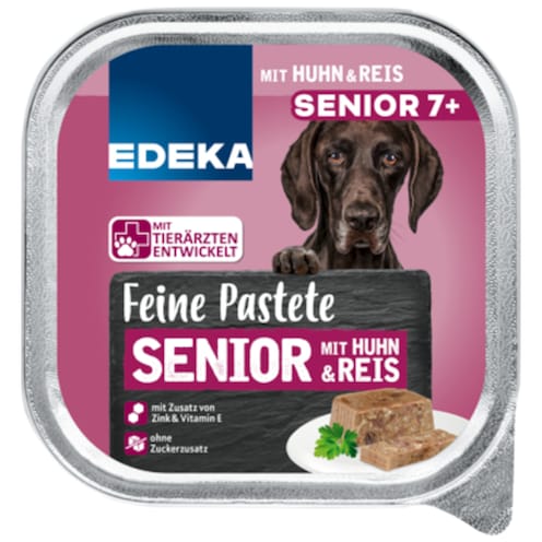 EDEKA Feine Pastete Senior mit Huhn & Reis 300 g