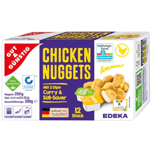 GUT&GÜNSTIG Chicken Nuggets mit Dip 300 g