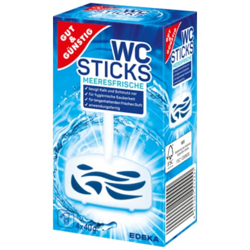 GUT&GÜNSTIG WC-Sticks Meeresfrische 4 x 40 g