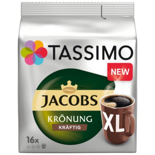 Jacobs Krönung Tassimo Kaffee Kapseln kräftig XL 16 Stück