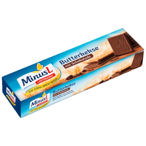 MinusL Butterkekse mit Schokolade 125 g