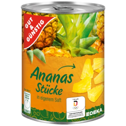 GUT&GÜNSTIG Ananasstücke 565 g