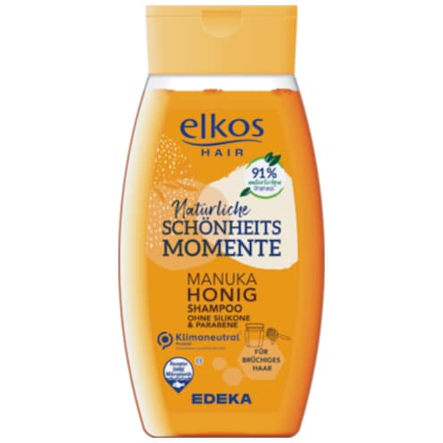 elkos HAIR Shampoo Natürliche Schönheitsmomente mit Manuka-Honig 250 ml