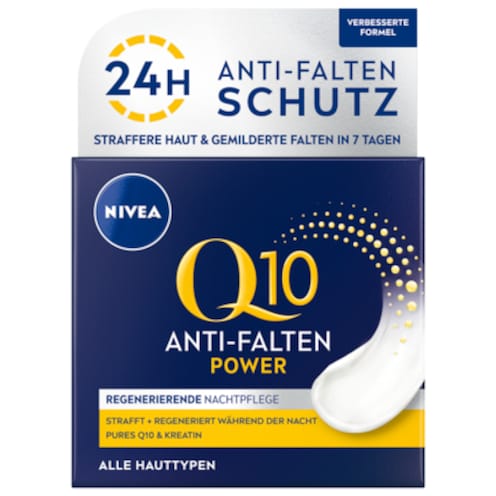 NIVEA Q10 Power Anti Falten + Straffung Nachtpflege 50 ml