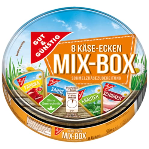 GUT&GÜNSTIG Käse-Ecken Mix Schmelzkäsezubereitung 52% Fett i. Tr. 250 g