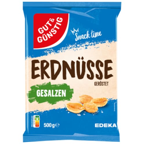 GUT&GÜNSTIG Erdnusskerne, geröstet & gesalzen 500 g