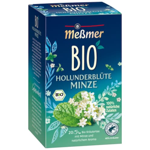 Meßmer Bio Holunderblüte Minze 20 Teebeutel